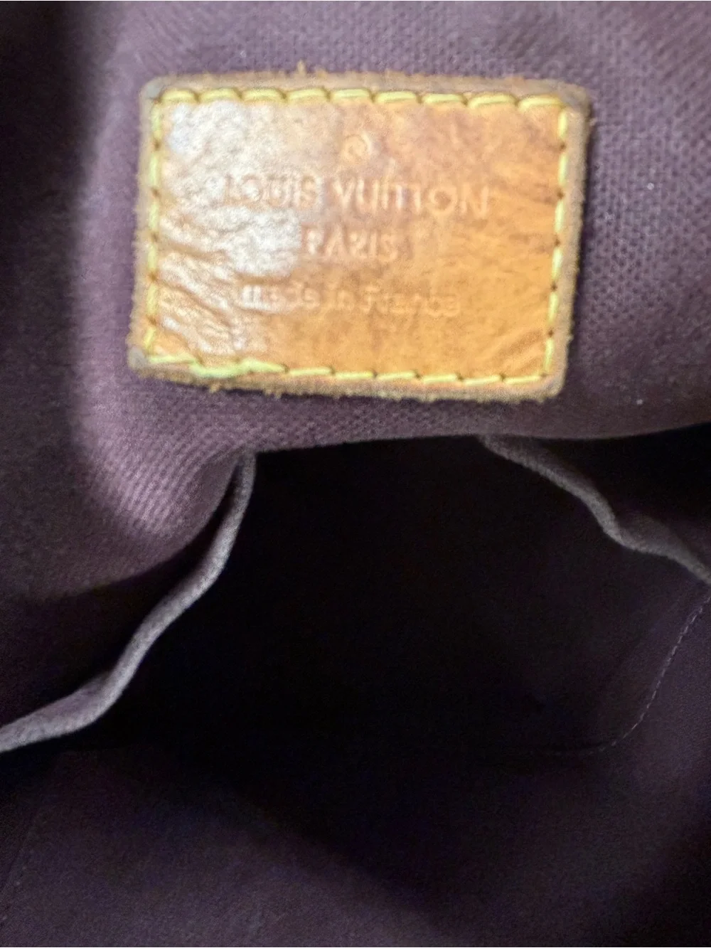 Louis Vuitton Brown Monogram Canvas Hobo with Tan Leather Strap